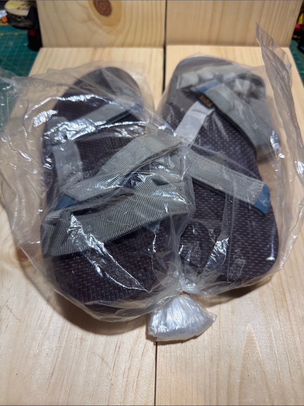 NWT Rare Teva x Woolrich Original Universal Sandals Gray sample. Deadstock